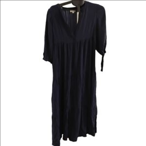 ODDY Deep Blue Women's Medium Layered Tiers Floor Length Maxi Dress